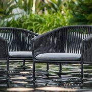 Danli Ceramic Outdoor Table with 8 Gizella Chairs gallery detail image