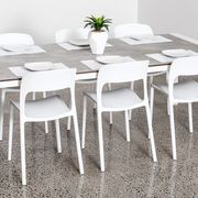 Marlborough Outdoor Dining Table in Matte White gallery detail image