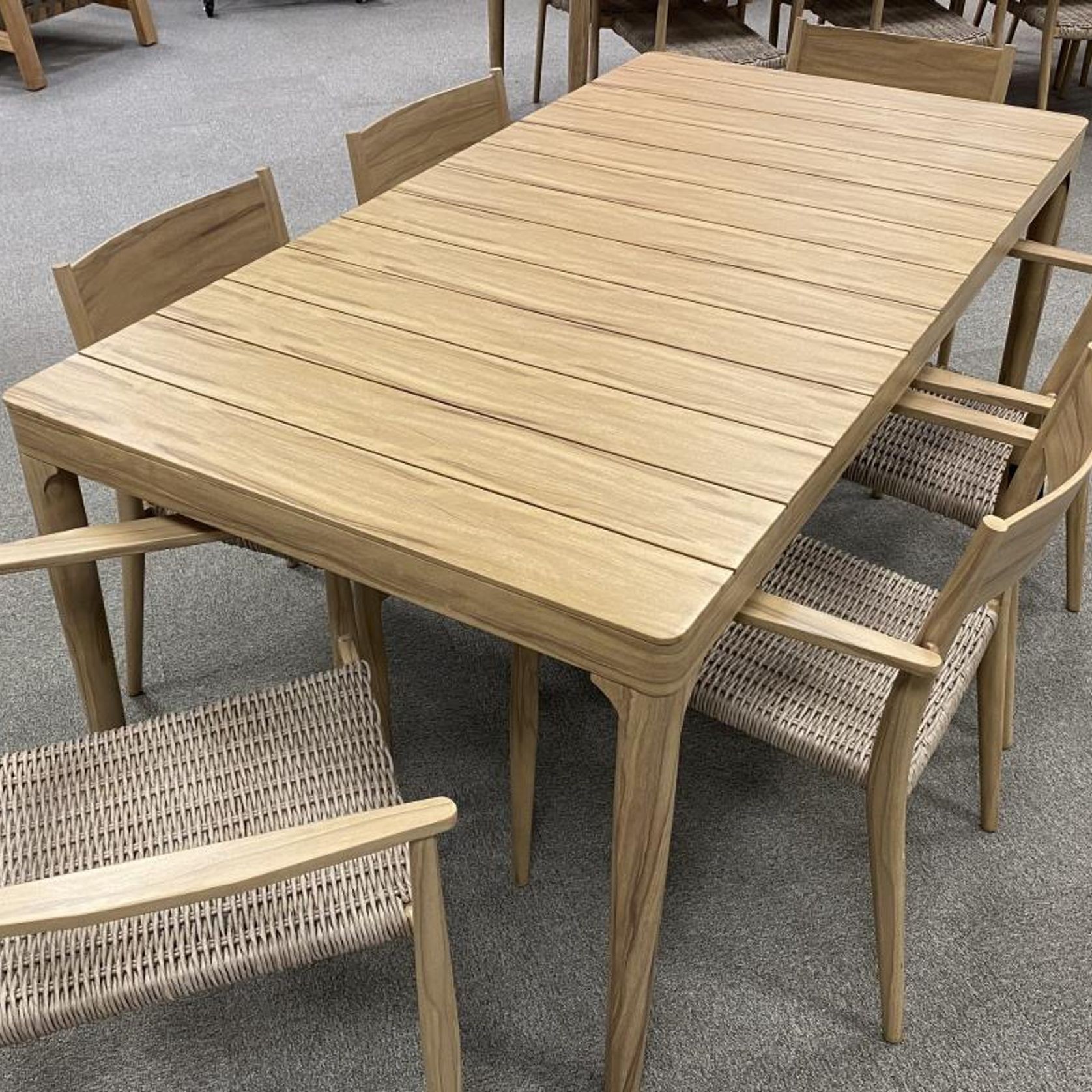 Lima 7pc Aluminium and Wicker Outdoor Dining Set gallery detail image