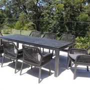 Danli Ceramic Table with Serang Chairs 9pc Outdoor gallery detail image