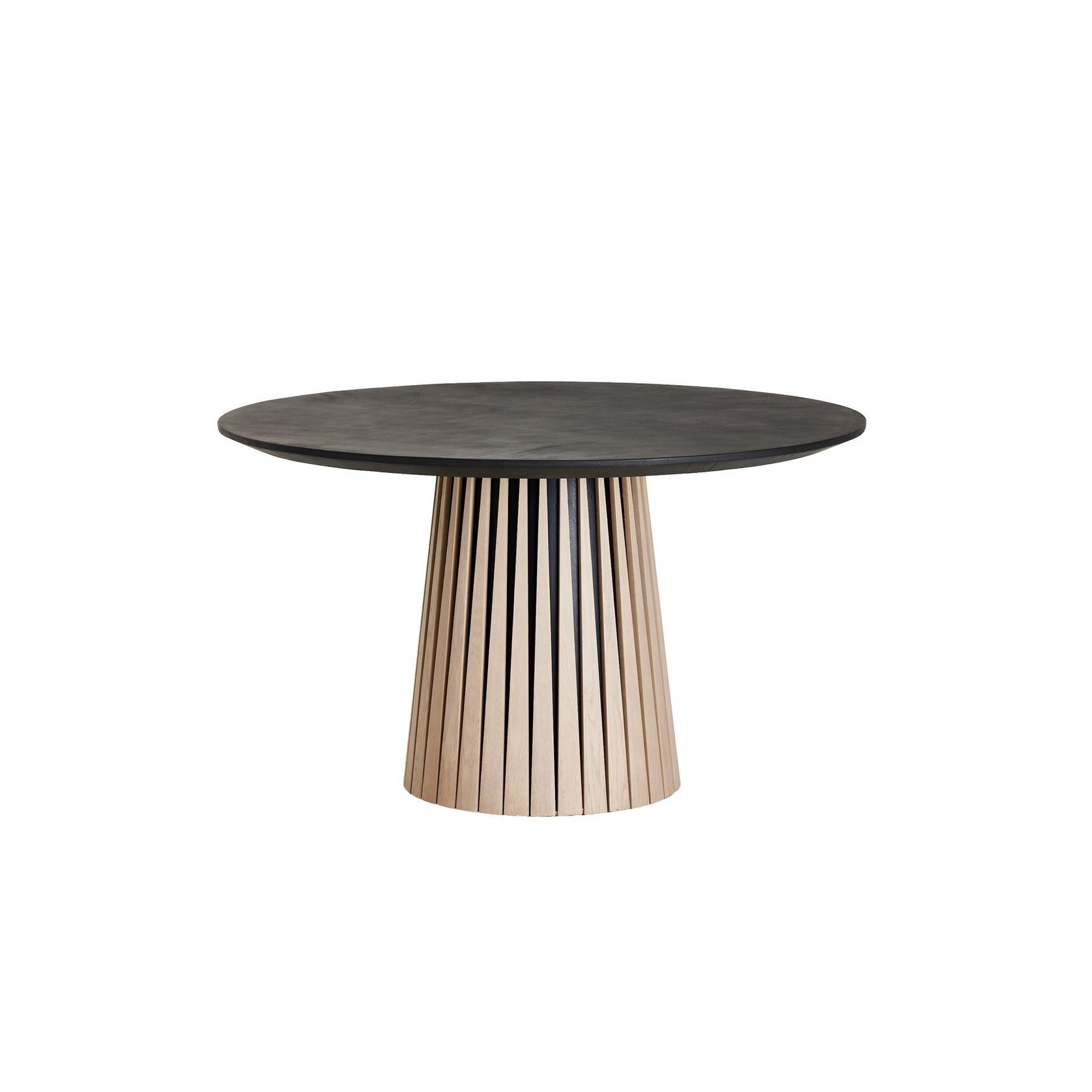 Arcadia Round Dining Table - Black / Brushed Light Grey gallery detail image