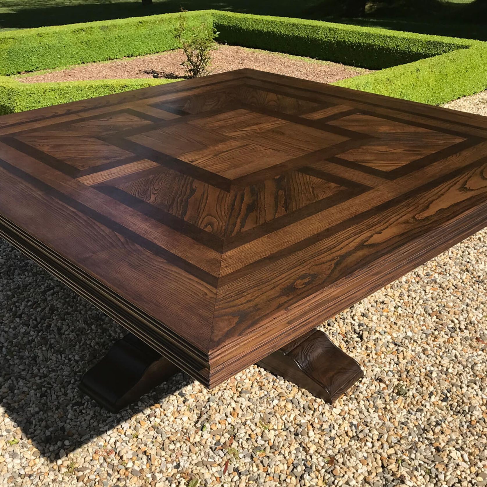 Square Parquetry Dining Table gallery detail image