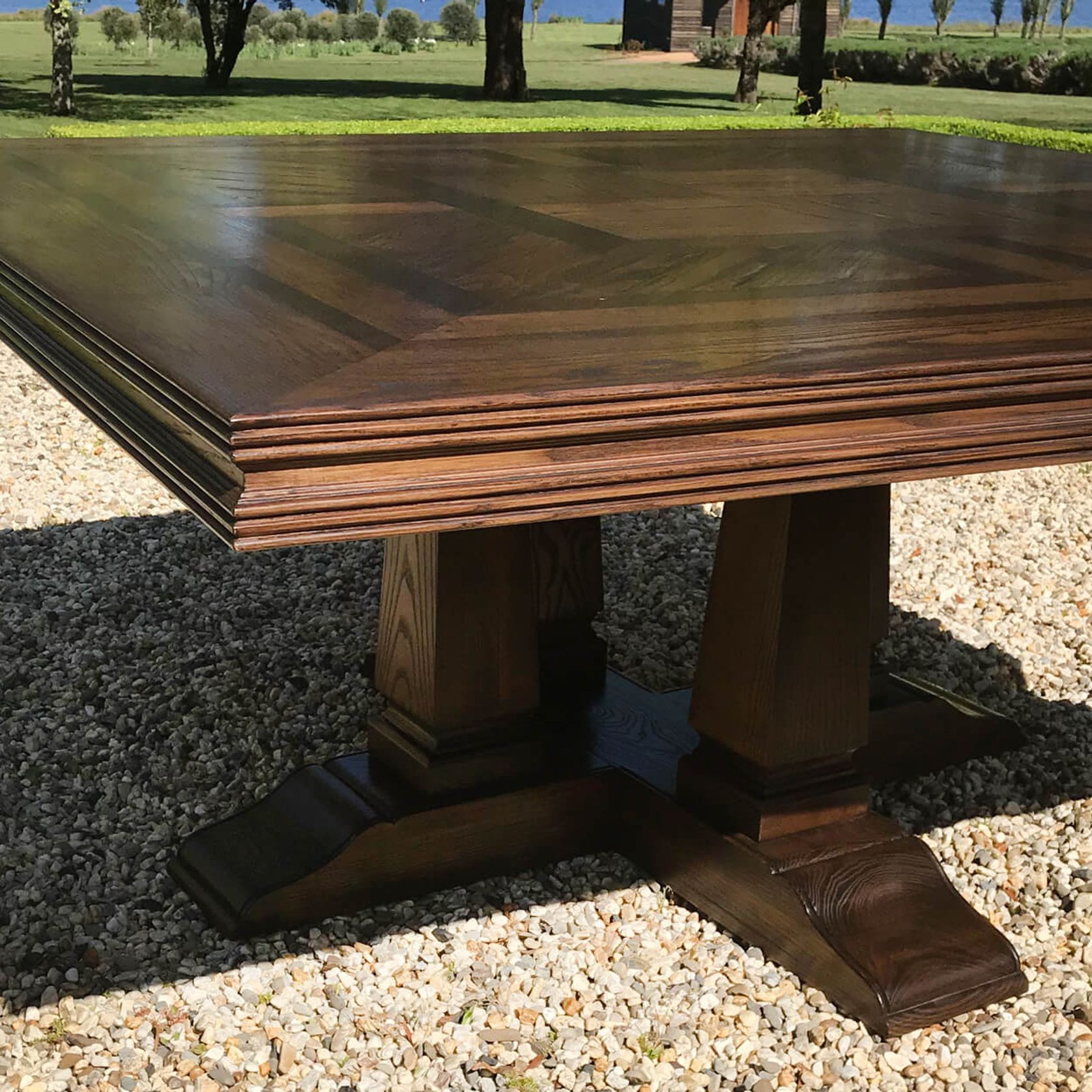Square Parquetry Dining Table gallery detail image