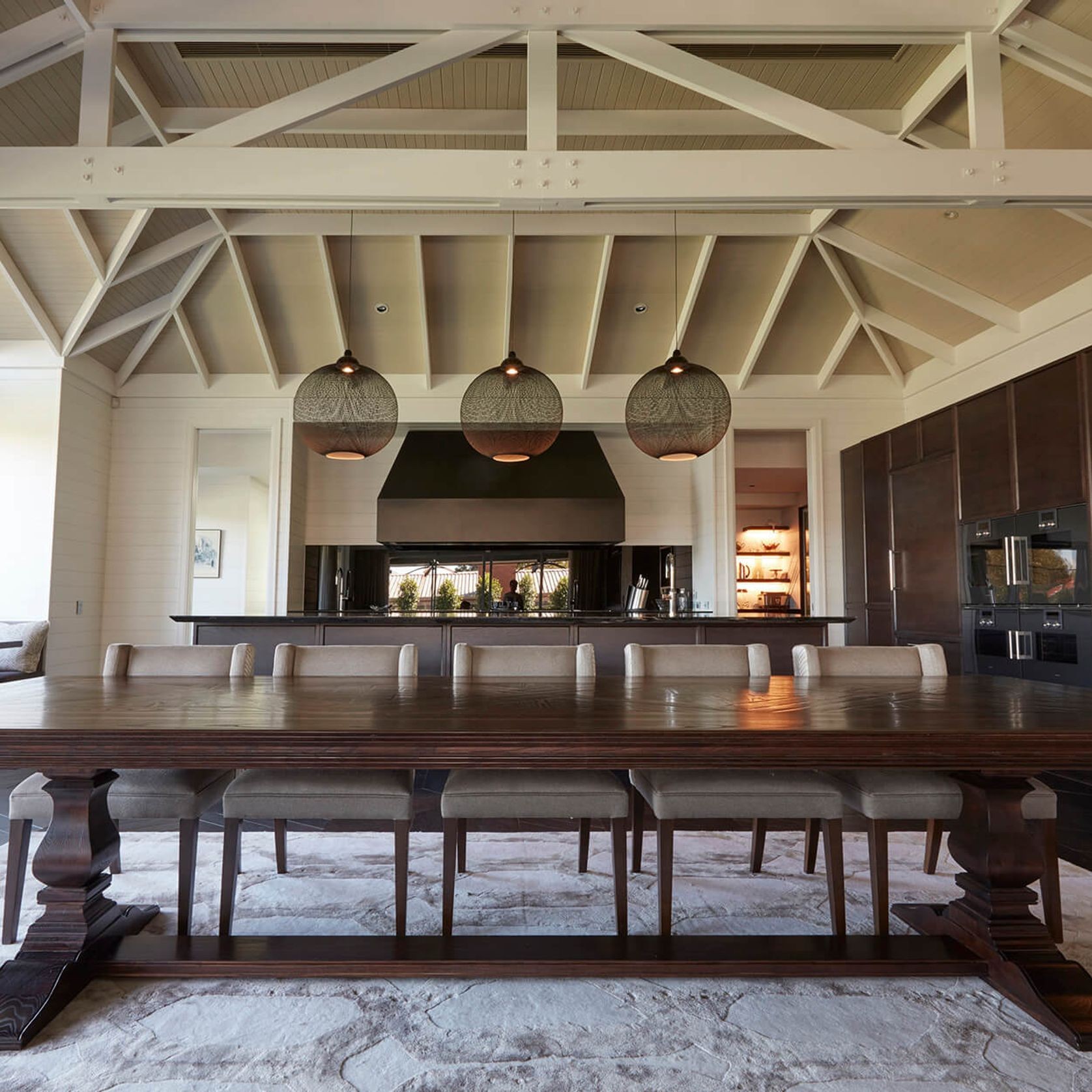 Oak Parquetry Dining Table gallery detail image