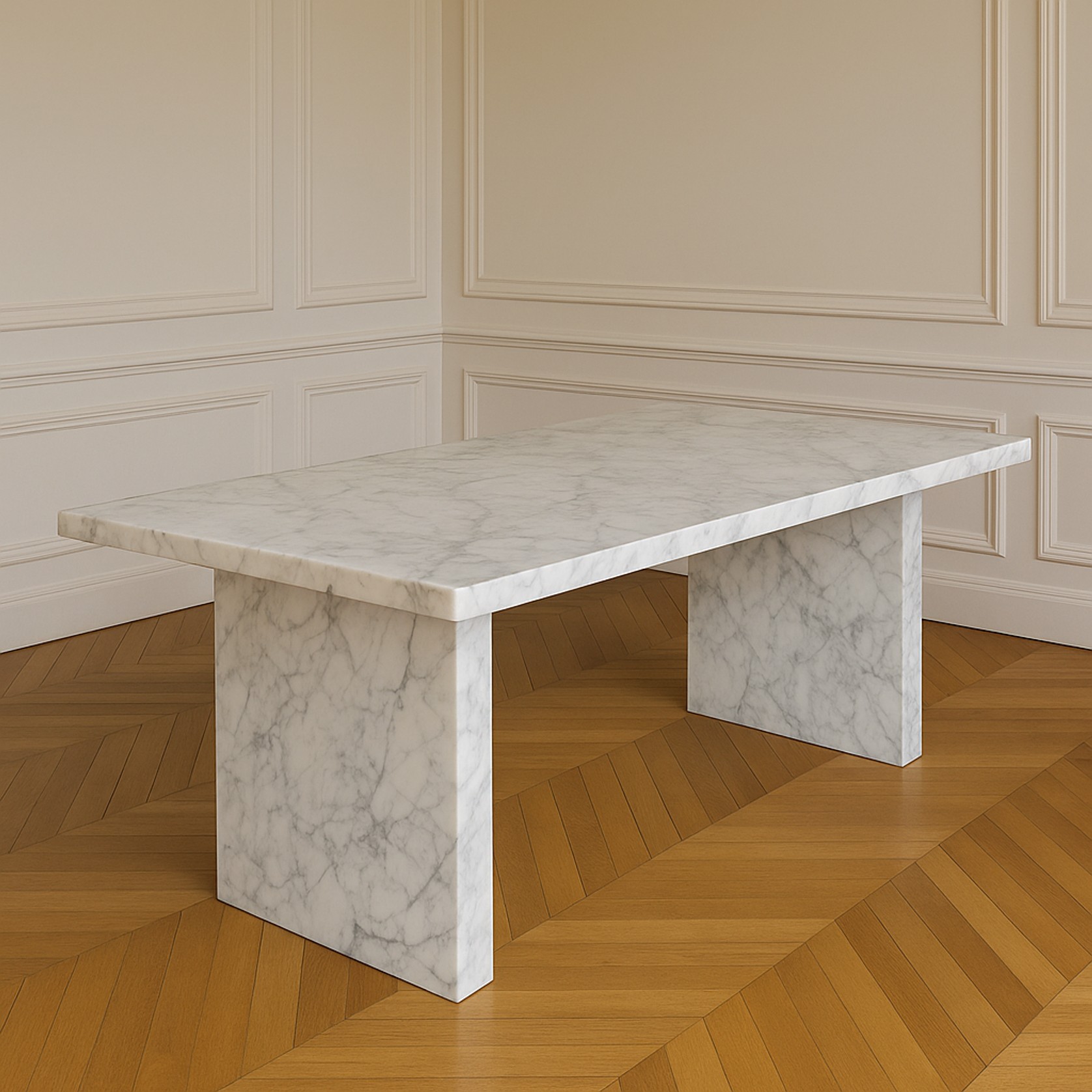 Sachi Dining Table - Carrara Marble gallery detail image