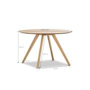 Milari Round Dining Table | Natural Oak gallery detail image