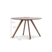 Milari Round Dining Table | Walnut gallery detail image