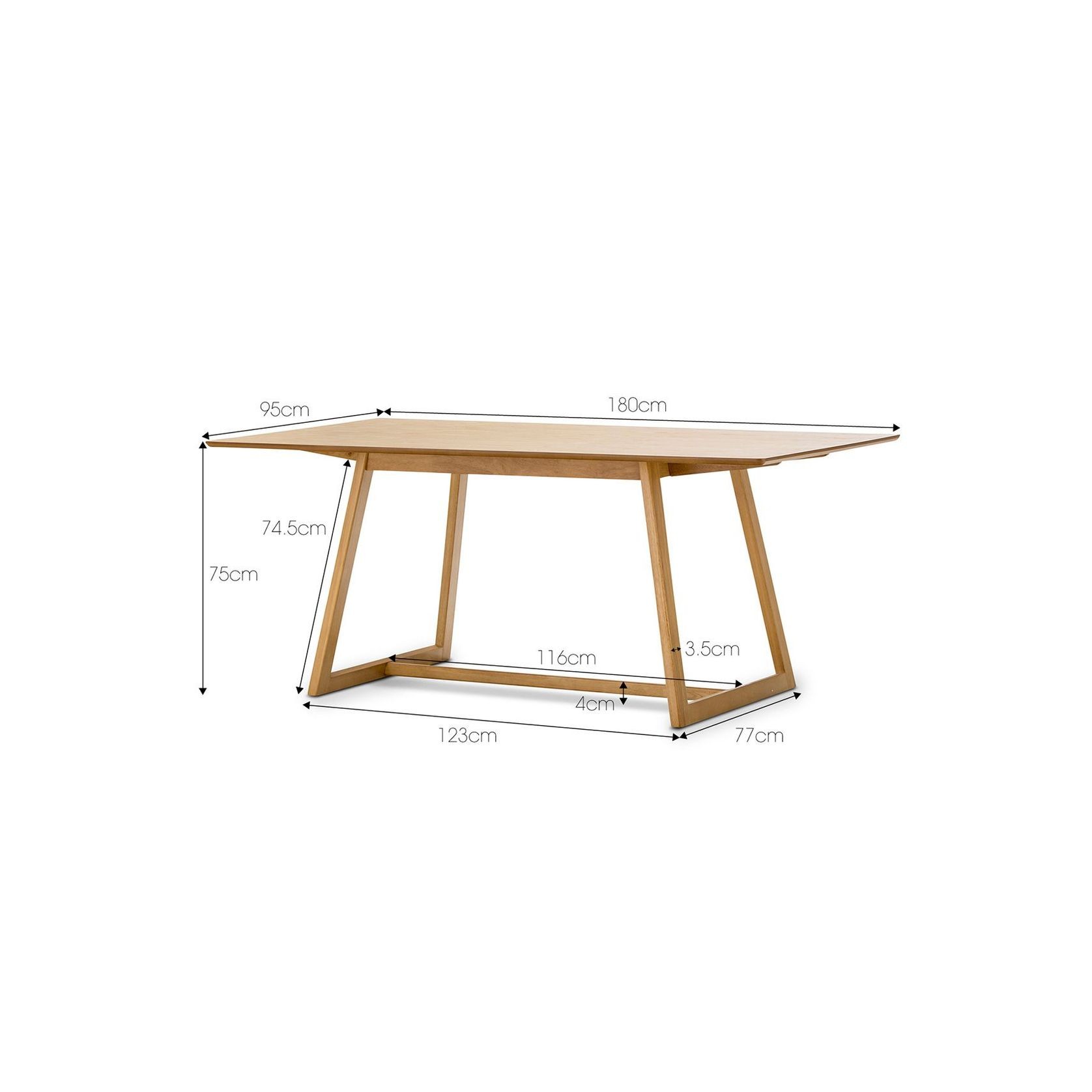 Manhattan Dining Table | Natural Oak gallery detail image