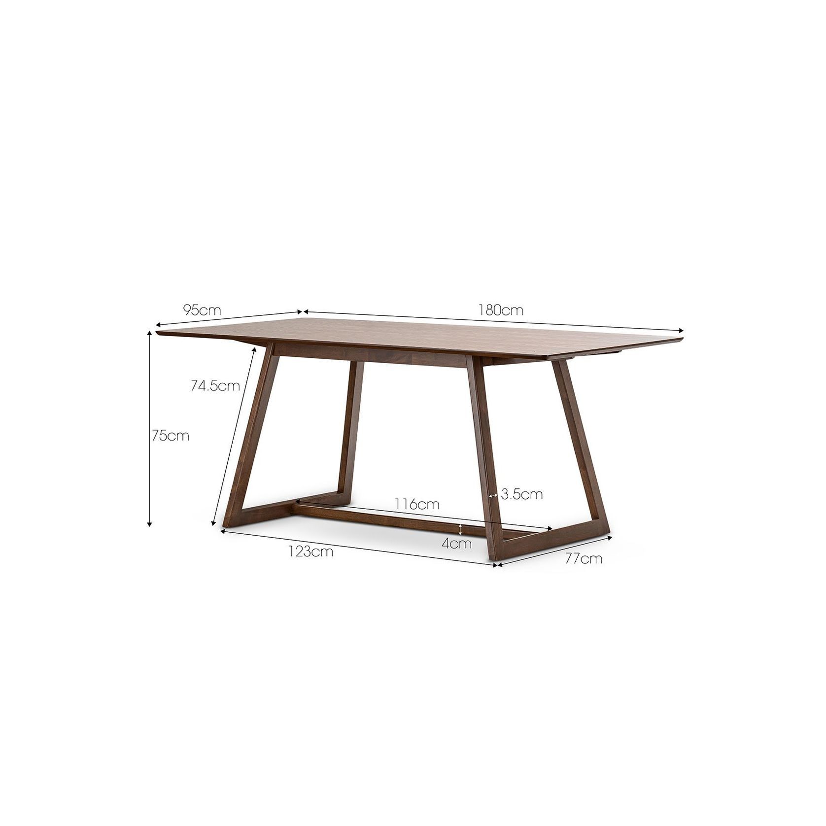 Manhattan Dining Table | Walnut gallery detail image