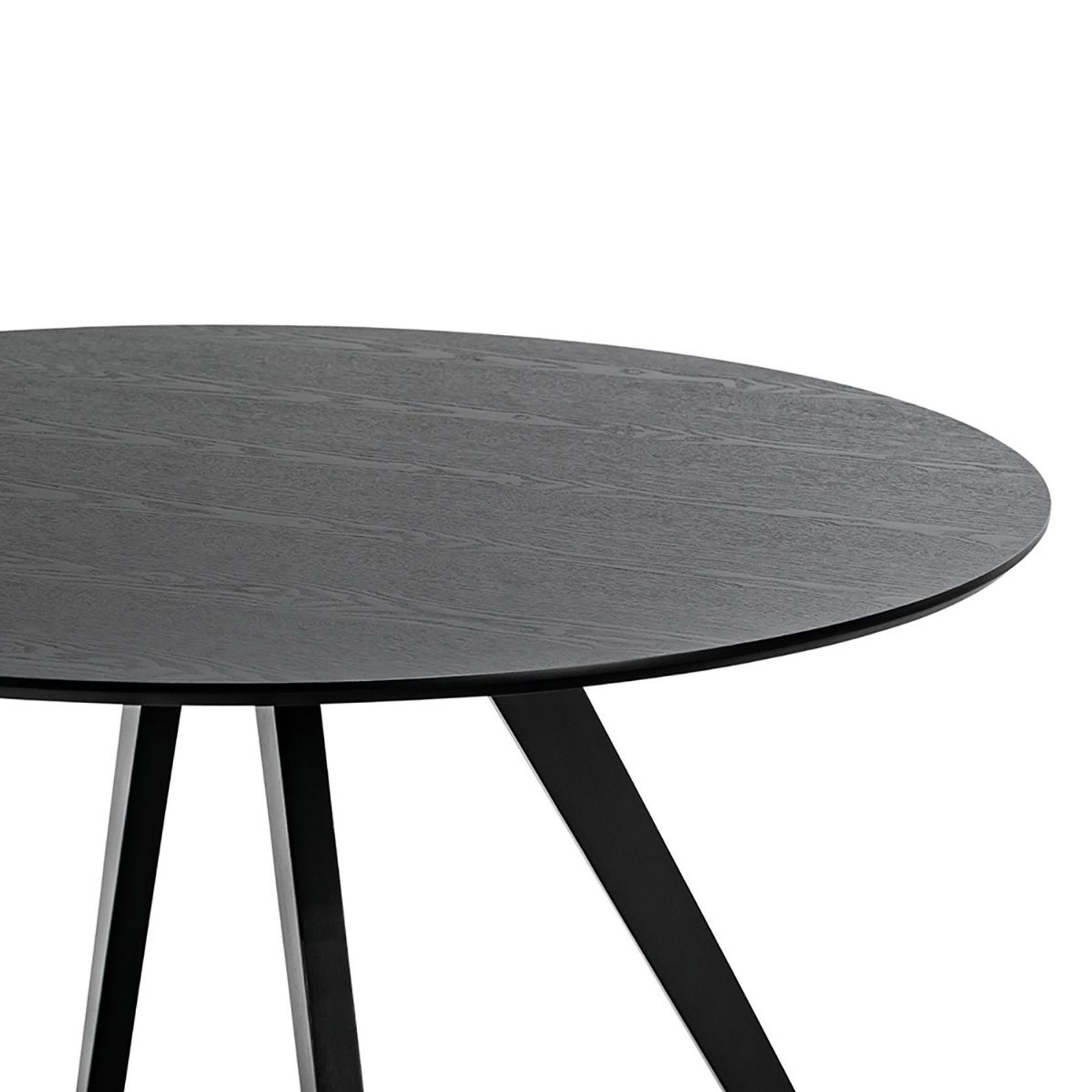 Milari Round Dining Table | Black Oak gallery detail image