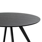 Milari Round Dining Table | Black Oak gallery detail image