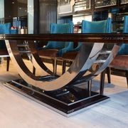 Ebony Dining Table with Hoop Base gallery detail image