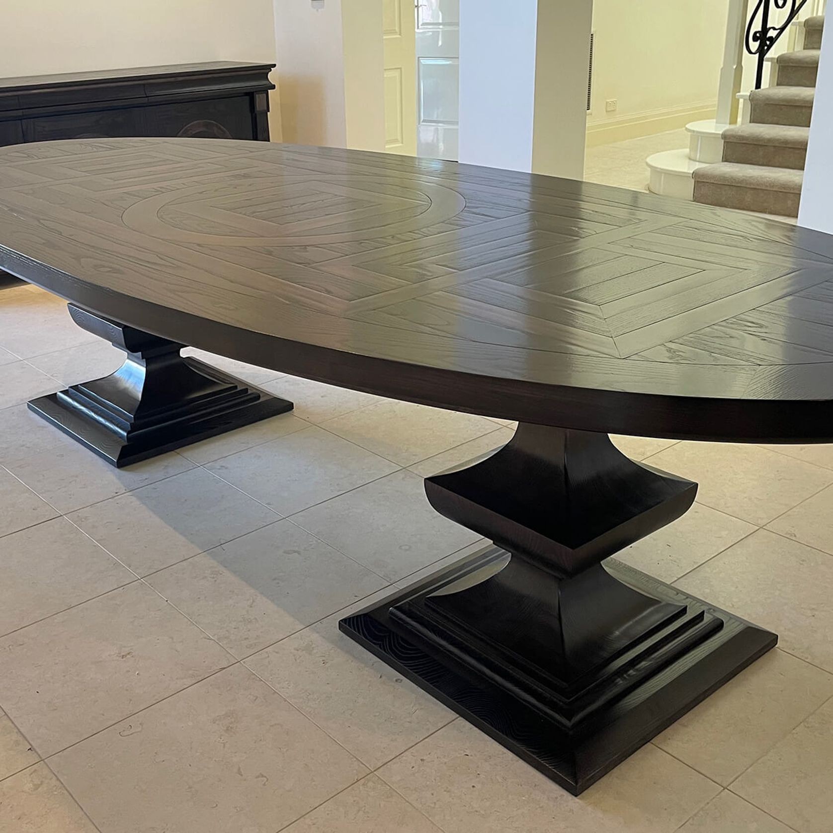 Oval Parquetry Dining Table gallery detail image