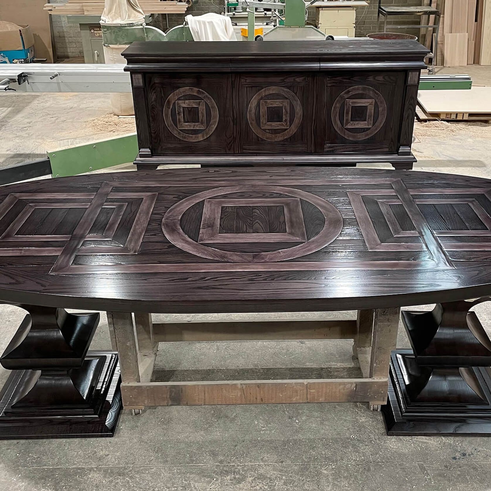 Oval Parquetry Dining Table gallery detail image