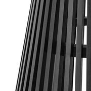 Pedie 120cm Round Pedestal Slat Dining Table | Black Teak gallery detail image