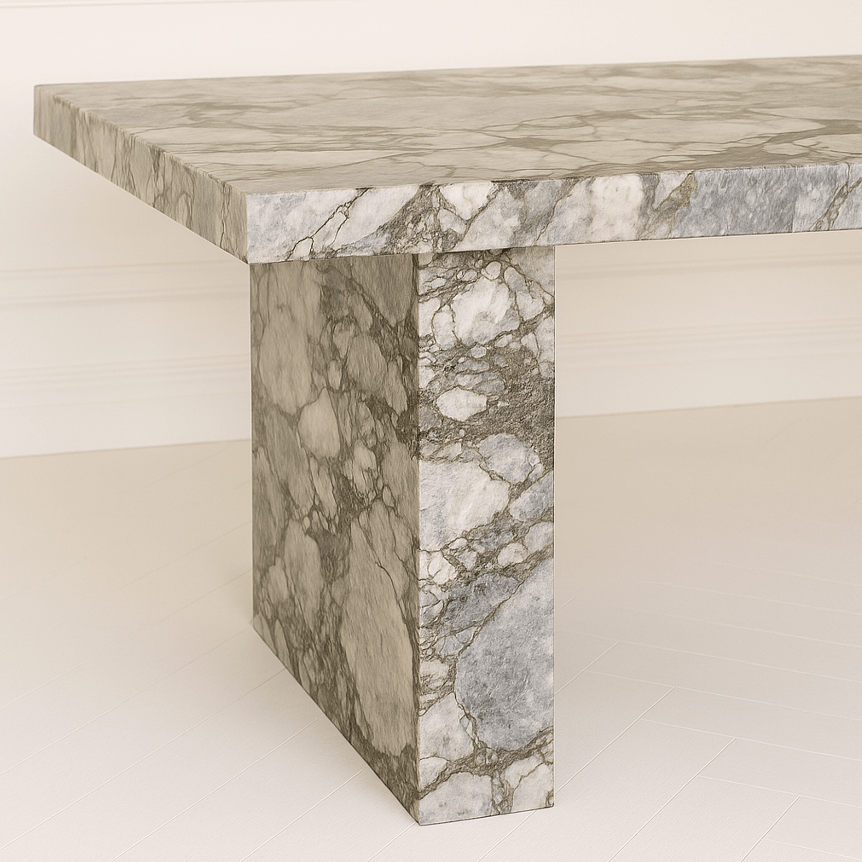Sachi Dining Table - Milky Blue Marble gallery detail image