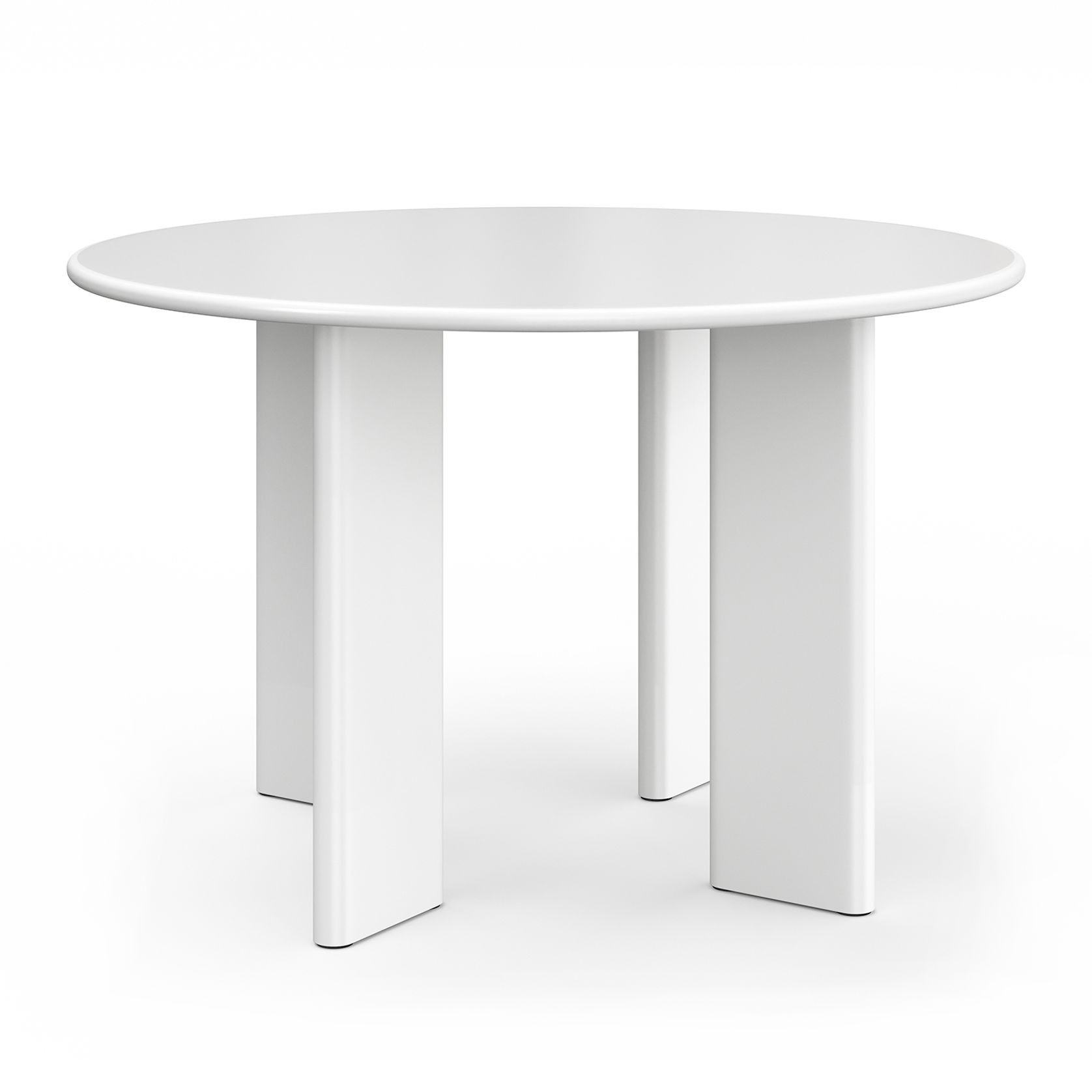 Omni Chunky 120cm Round Dining Table | Matte White gallery detail image