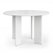 Omni Chunky 120cm Round Dining Table | Matte White gallery detail image