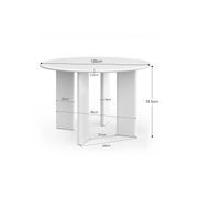 Omni Chunky 120cm Round Dining Table | Matte White gallery detail image