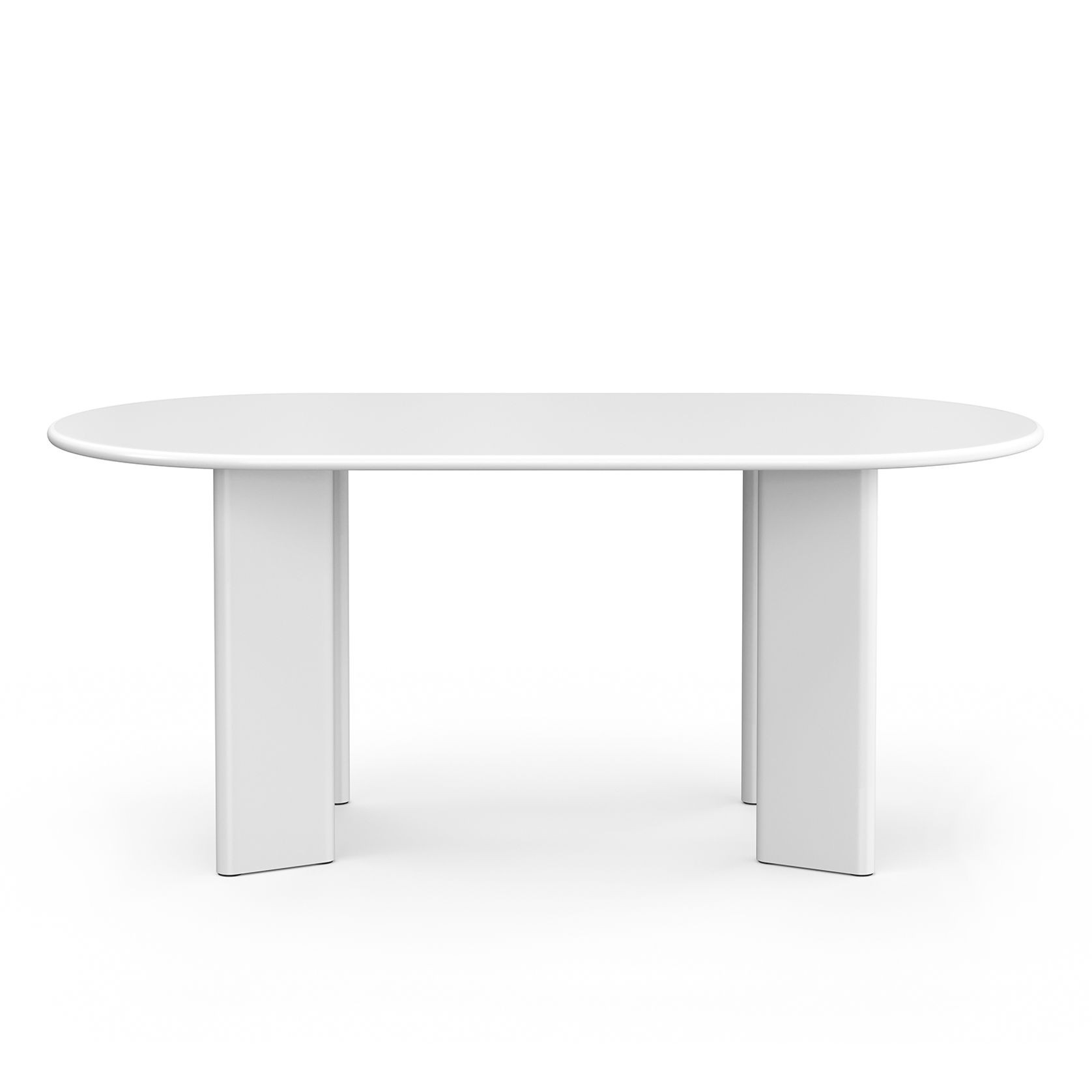 Omni Chunky 180cm Oval Dining Table | Matte White gallery detail image