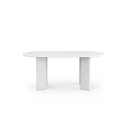 Omni Chunky 180cm Oval Dining Table | Matte White gallery detail image
