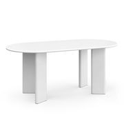 Omni Chunky 180cm Oval Dining Table | Matte White gallery detail image