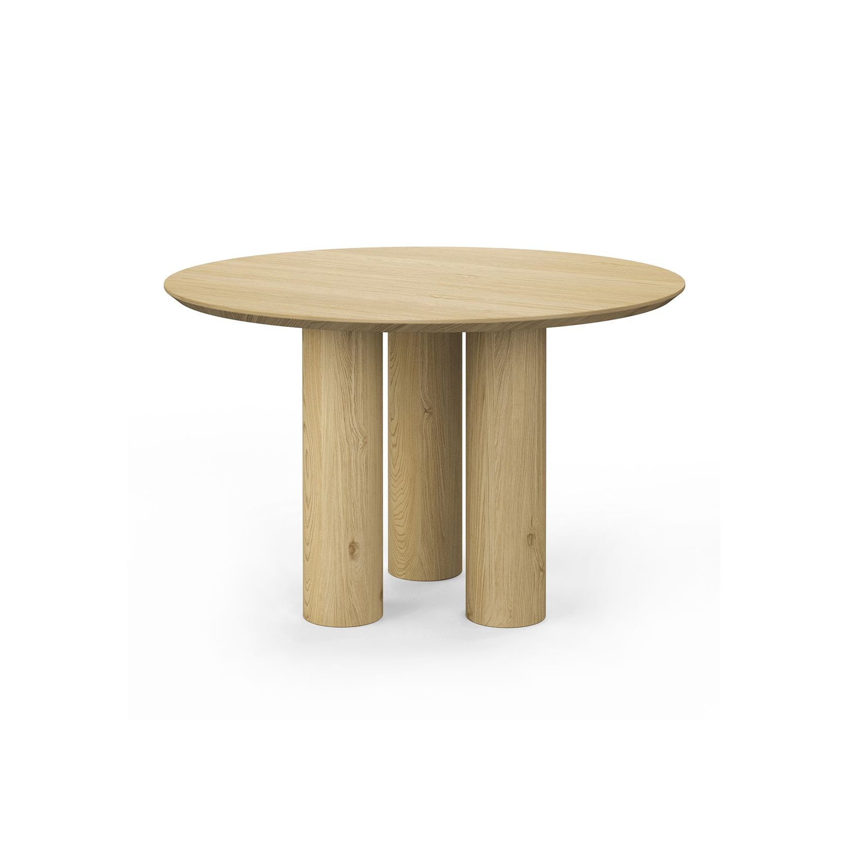 Pila 120cm Round Oak Dining Table | Natural gallery detail image