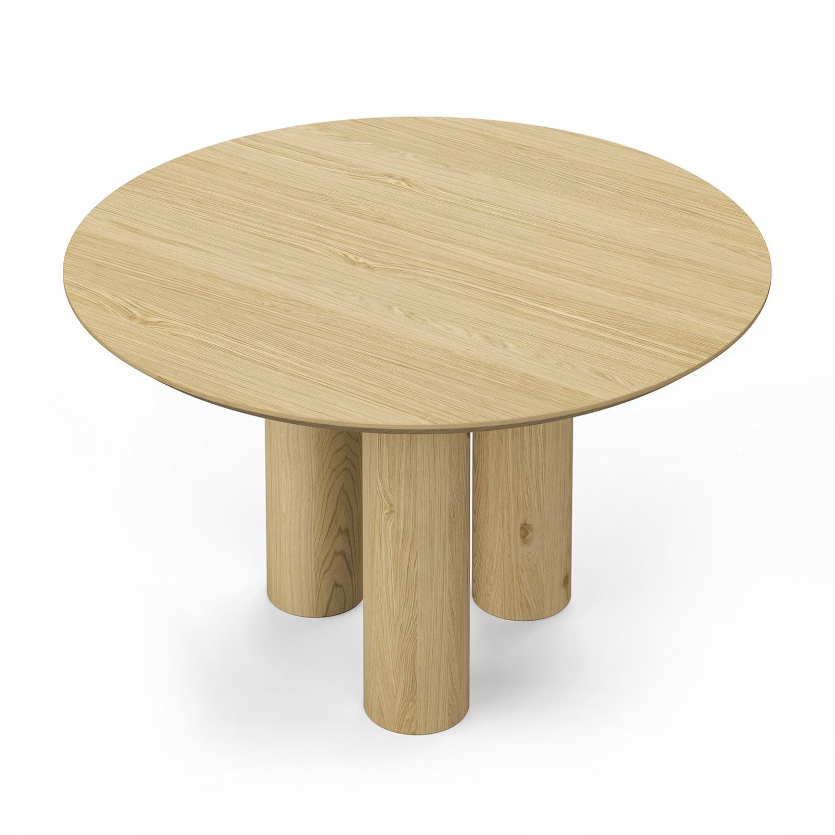 Pila 120cm Round Oak Dining Table | Natural gallery detail image