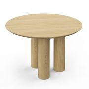 Pila 120cm Round Oak Dining Table | Natural gallery detail image