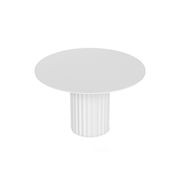 Kaei 120cm Round Fluted Pedestal Dining Table | White gallery detail image