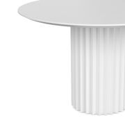 Kaei 120cm Round Fluted Pedestal Dining Table | White gallery detail image
