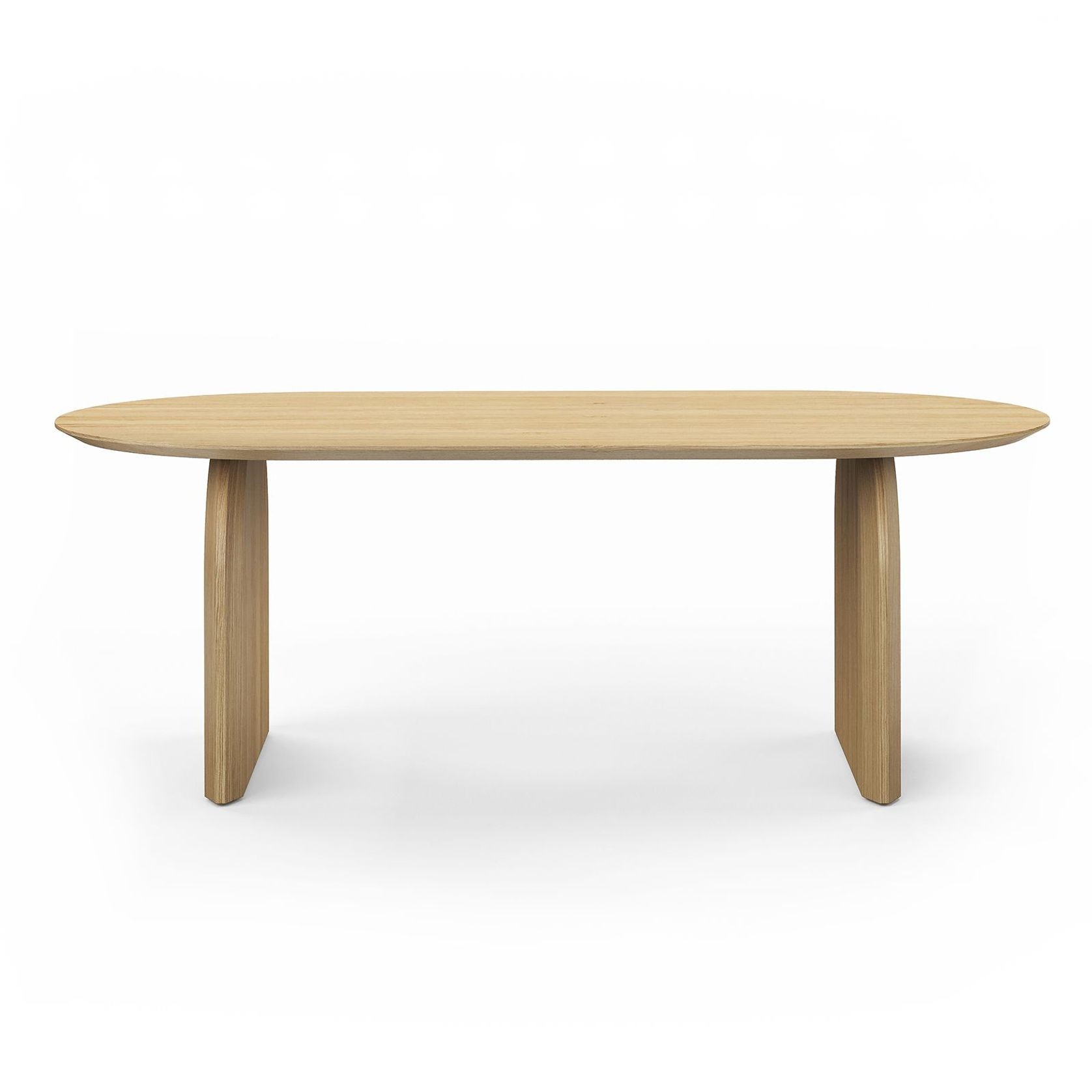 Arco 200cm Oval Oak Dining Table | Natural gallery detail image