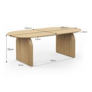 Arco 200cm Oval Oak Dining Table | Natural gallery detail image