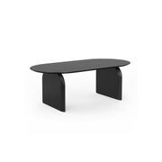 Arco 200cm Oval Oak Dining Table | Black gallery detail image