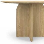 Arco 120cm Round Oak Dining Table | Natural gallery detail image