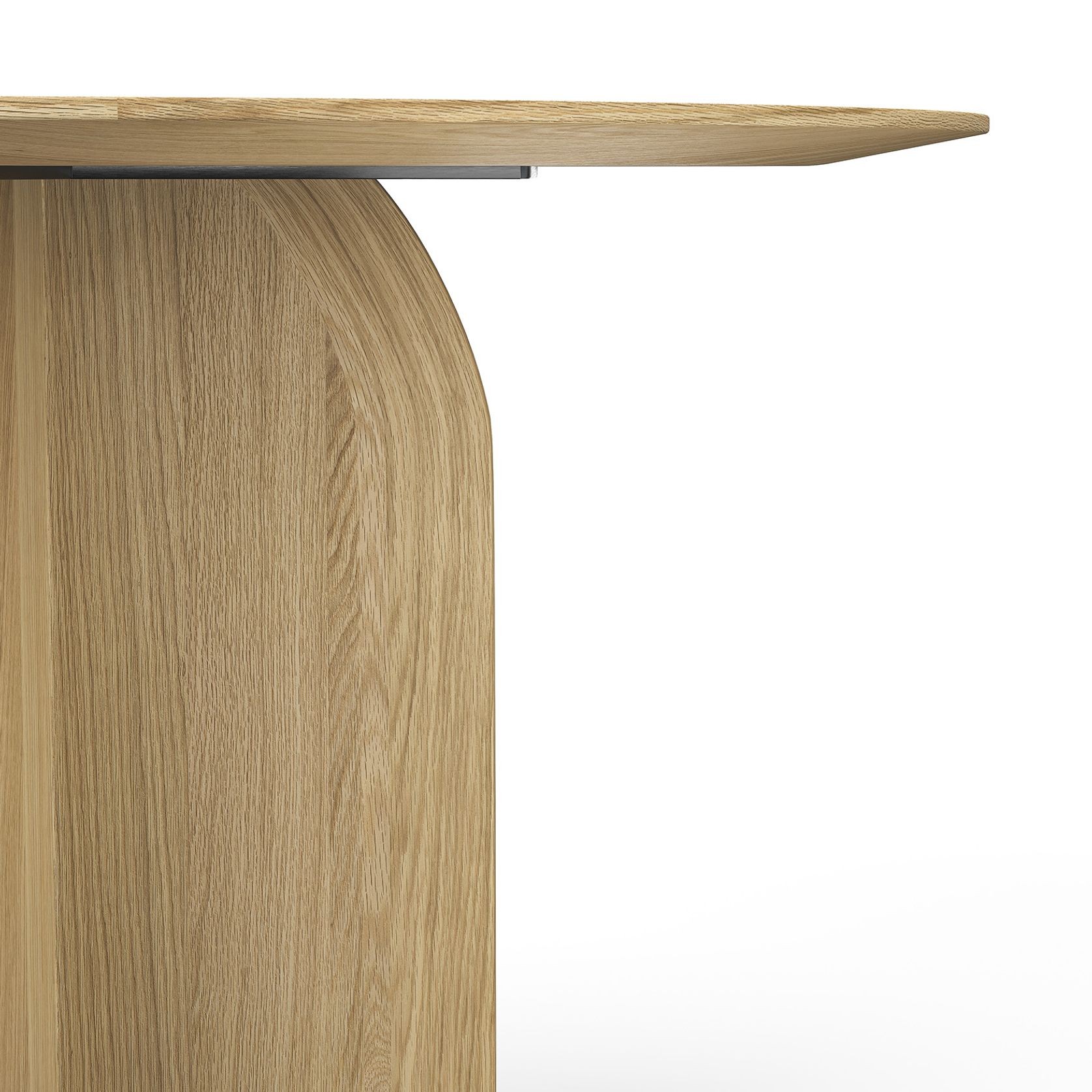 Arco 120cm Round Oak Dining Table | Natural gallery detail image