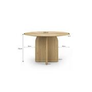 Arco 120cm Round Oak Dining Table | Natural gallery detail image