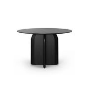 Arco 120cm Round Oak Dining Table | Black gallery detail image