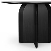 Arco 120cm Round Oak Dining Table | Black gallery detail image