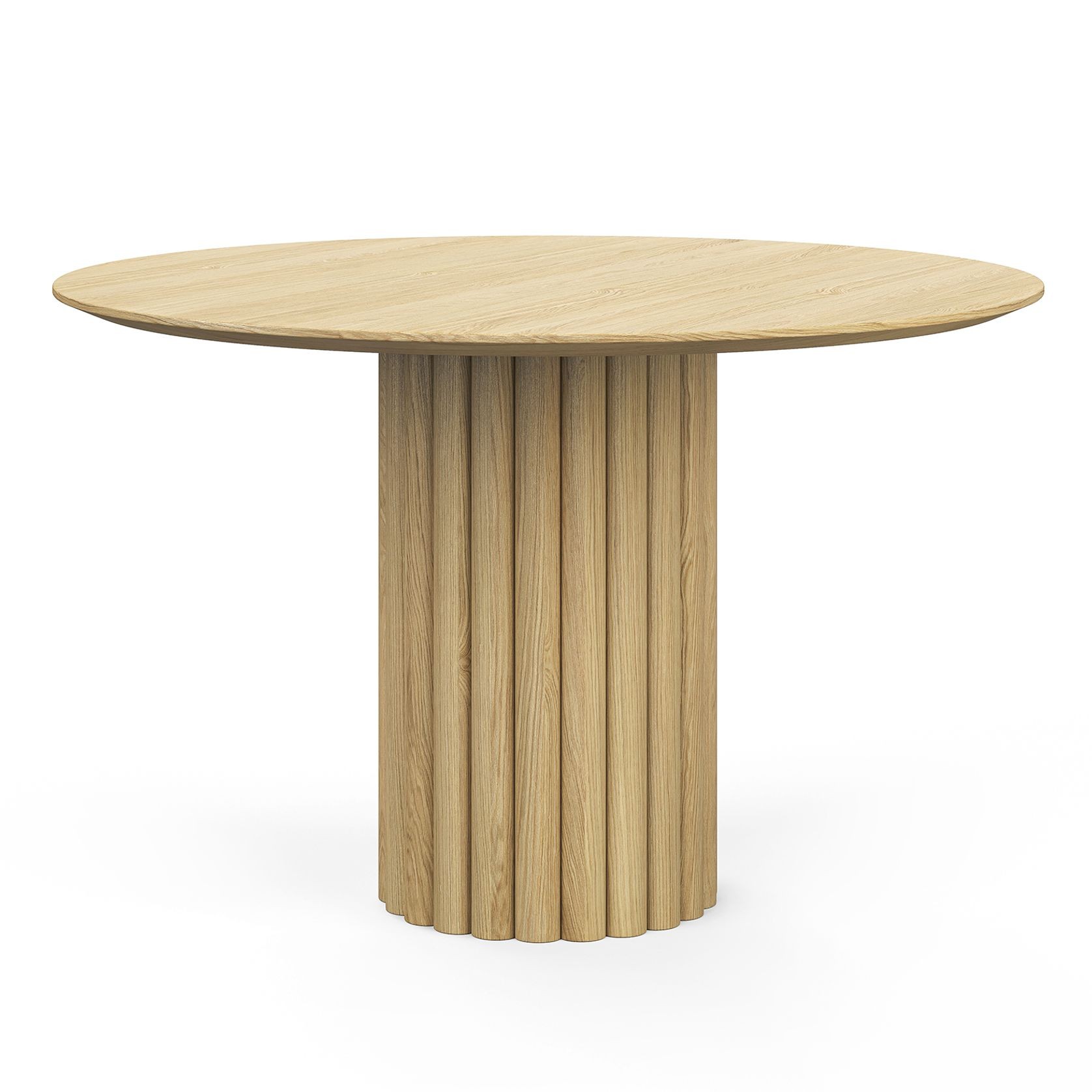 Kara 120cm Round Oak Dining Table | Natural gallery detail image