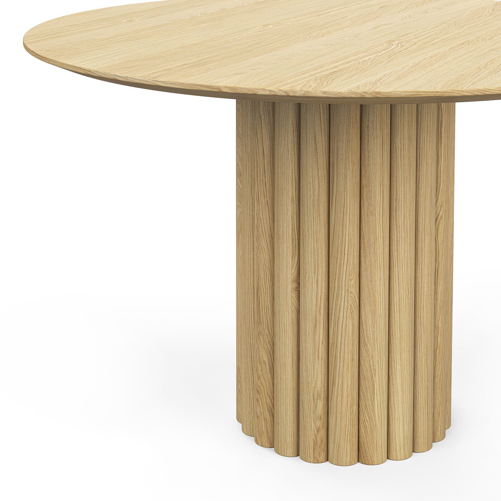 Kara 120cm Round Oak Dining Table | Natural gallery detail image