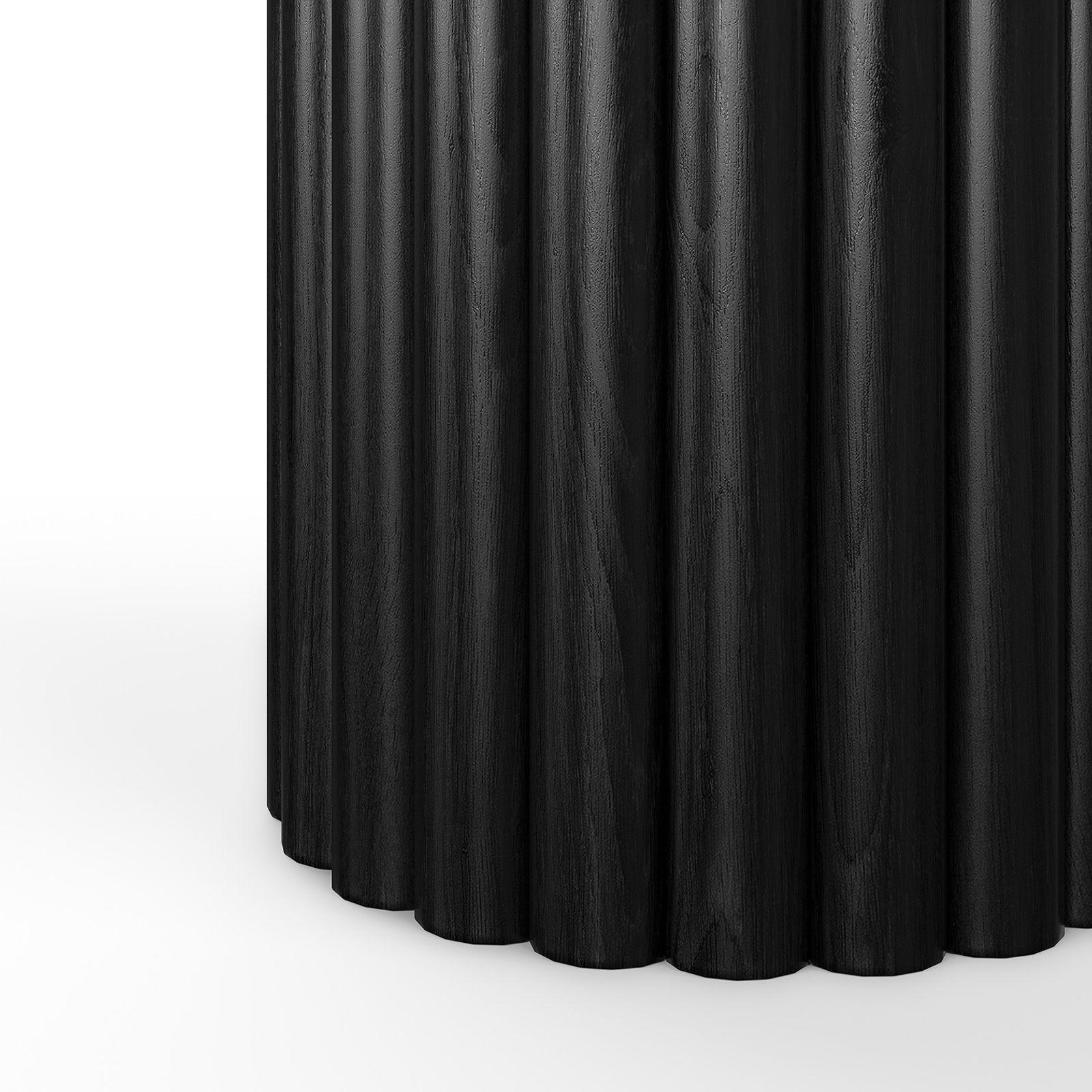 Kara 120cm Round Oak Dining Table | Black gallery detail image