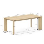 Edje 200cm Oak Dining Table | Natural gallery detail image