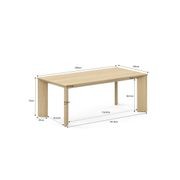 Edje 200cm Oak Dining Table | Natural gallery detail image