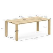 Cada 200cm Oak Dining Table | Natural gallery detail image