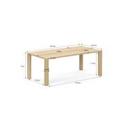 Cada 200cm Oak Dining Table | Natural gallery detail image