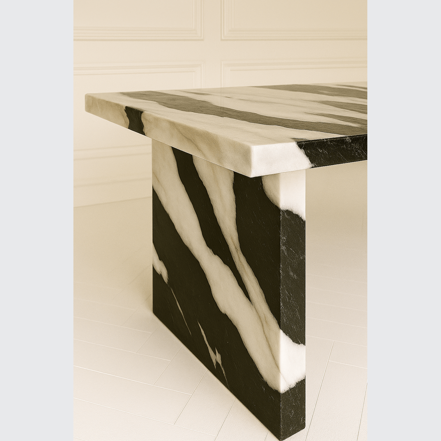 Sachi Dining Table - Panda Marble gallery detail image