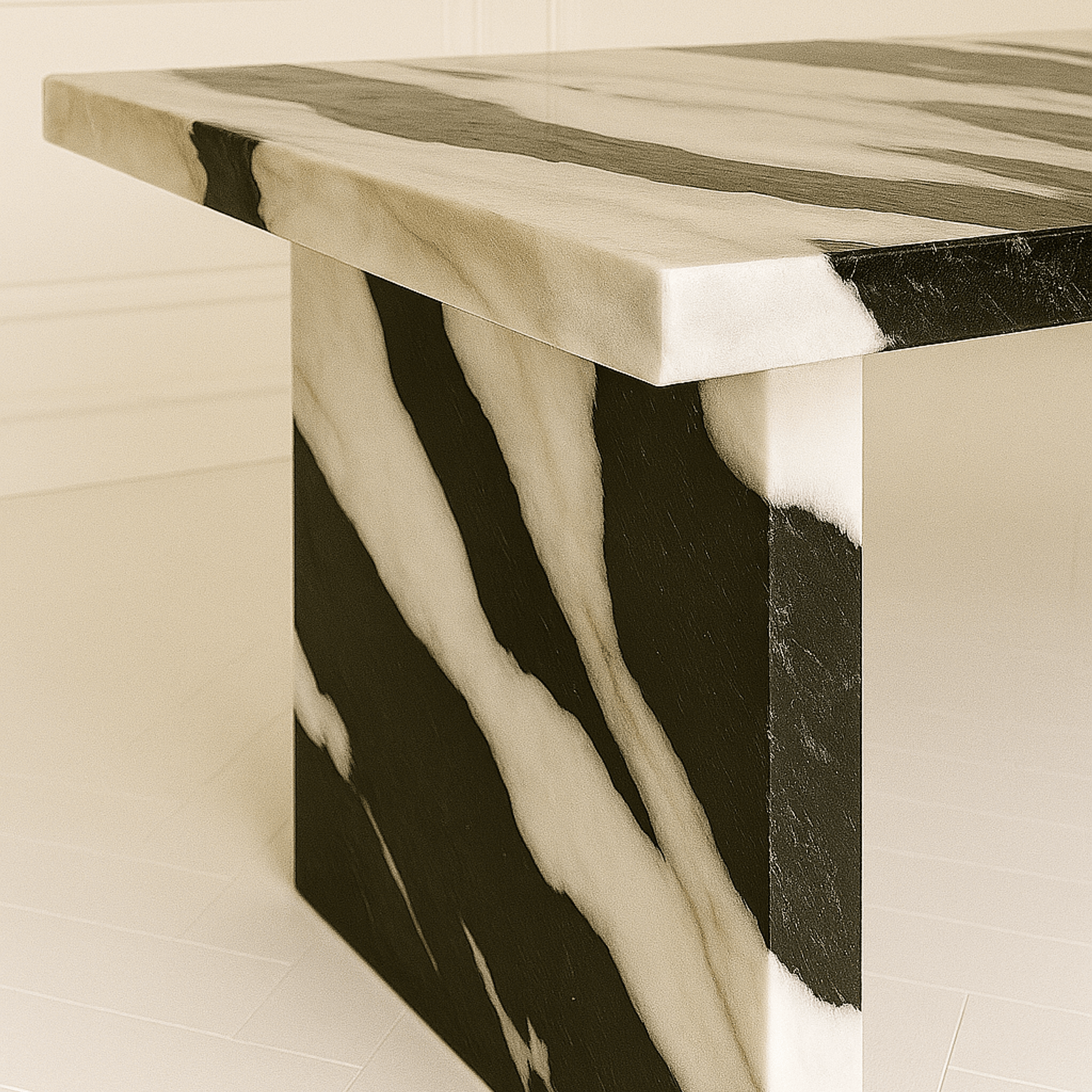 Sachi Dining Table - Panda Marble gallery detail image