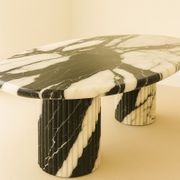 Oval Dining Table - Panda Marble gallery detail image