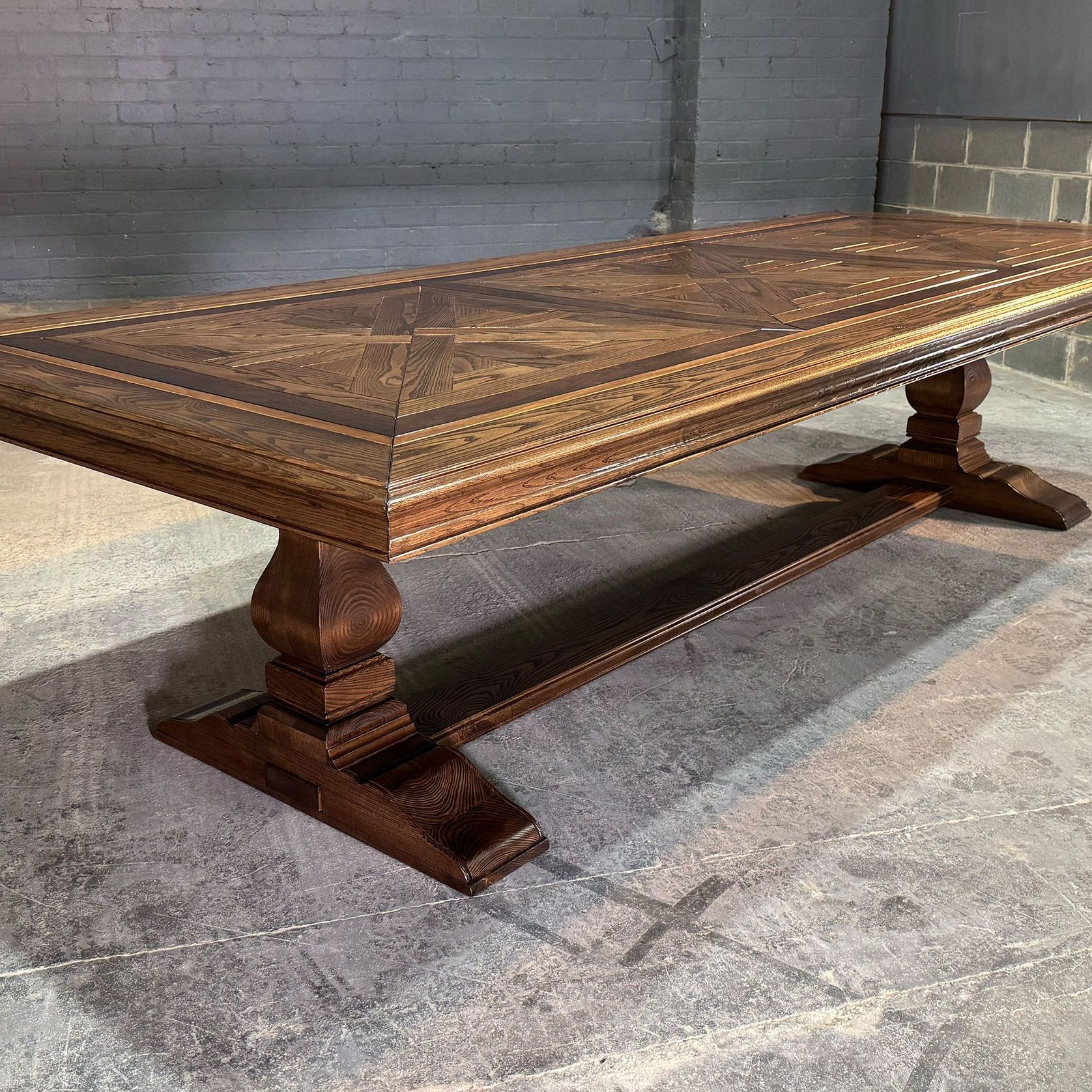 Bespoke Parquetry Dining Table gallery detail image